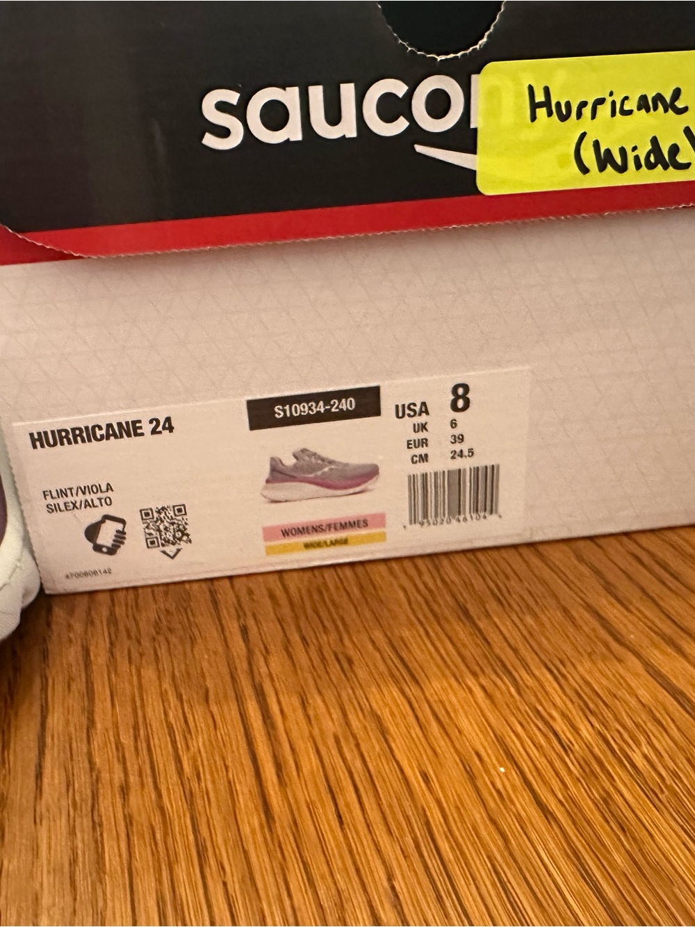 NEW Saucony Hurricane 24 Women's Light Gray with Lavender Running Shoes - Picture 5 of 6